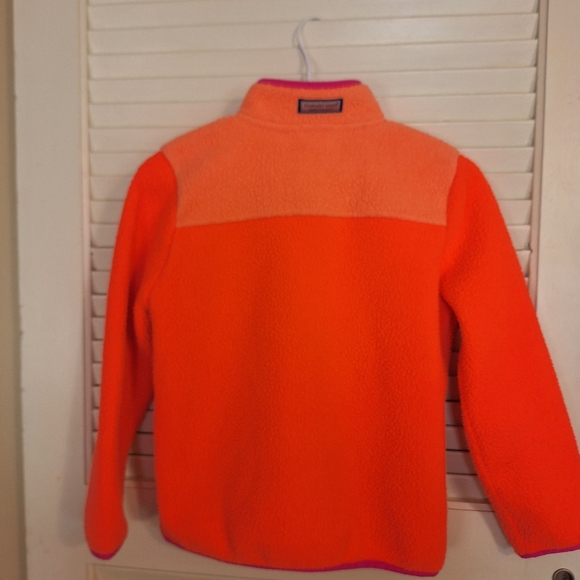 Vineyard Vines Kids Orange and Pink Quarter-Zip - Picture 5 of 6